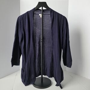 Talbots Cardigan Open Front Cardigan with Pockets – Size S Navy